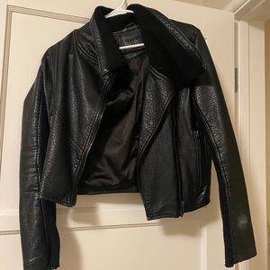 BlankNYC black leather jacket, small